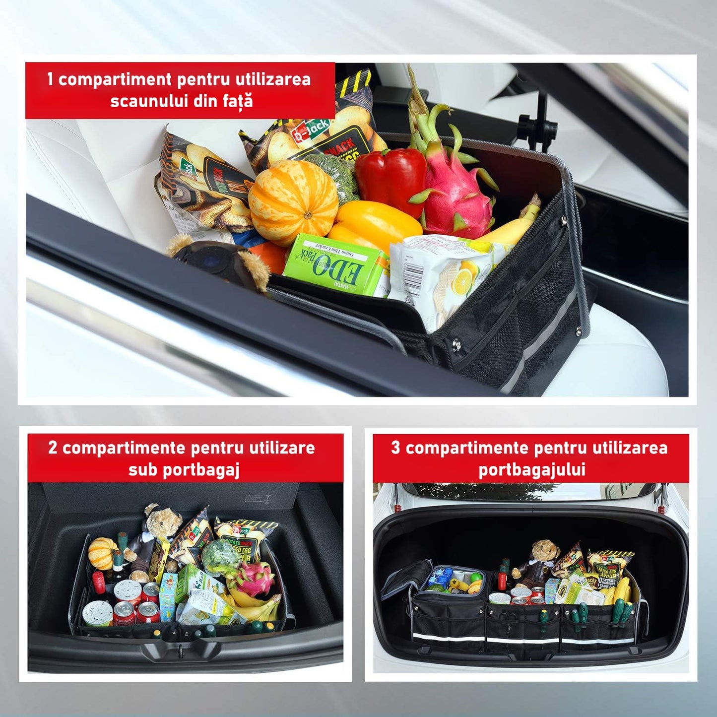 Premium Car Trunk Organizer with Thermal Bag – Foldable & Multifunctional