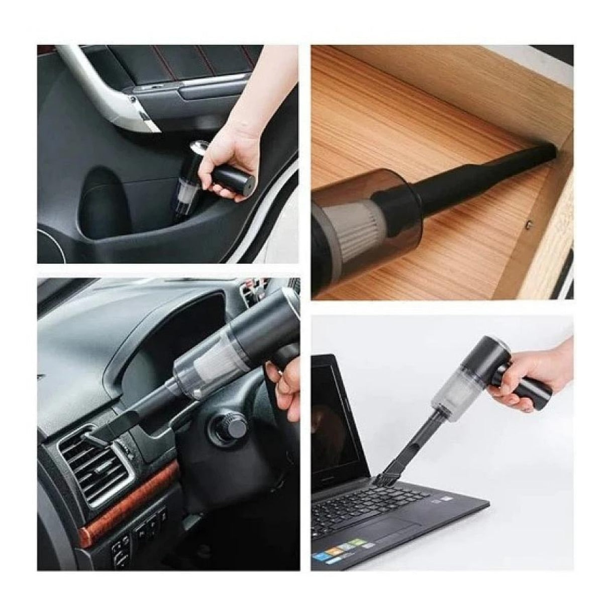 Cordless Portable Car Vacuum Cleaner – Powerful Suction & USB Charging