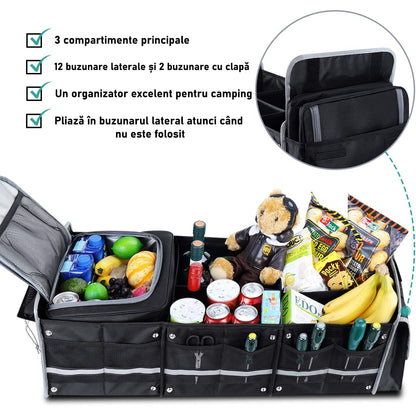 Premium Car Trunk Organizer with Thermal Bag – Foldable & Multifunctional