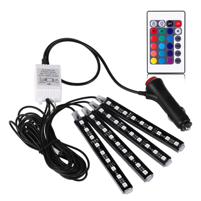 LED Interior Car Lighting Kit – Multicolor & Remote Control